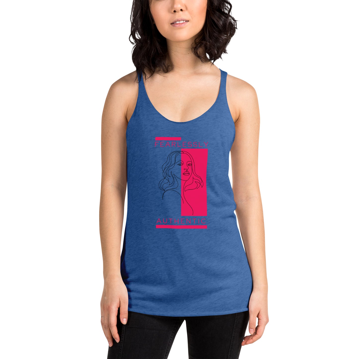 Fearlessly Authentic Women's Racerback Tank - Pink