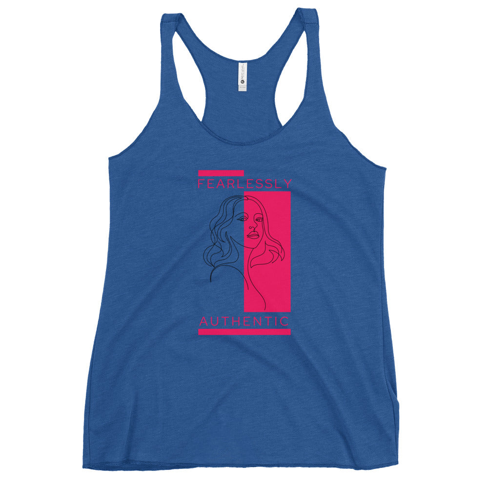 Fearlessly Authentic Women's Racerback Tank - Pink