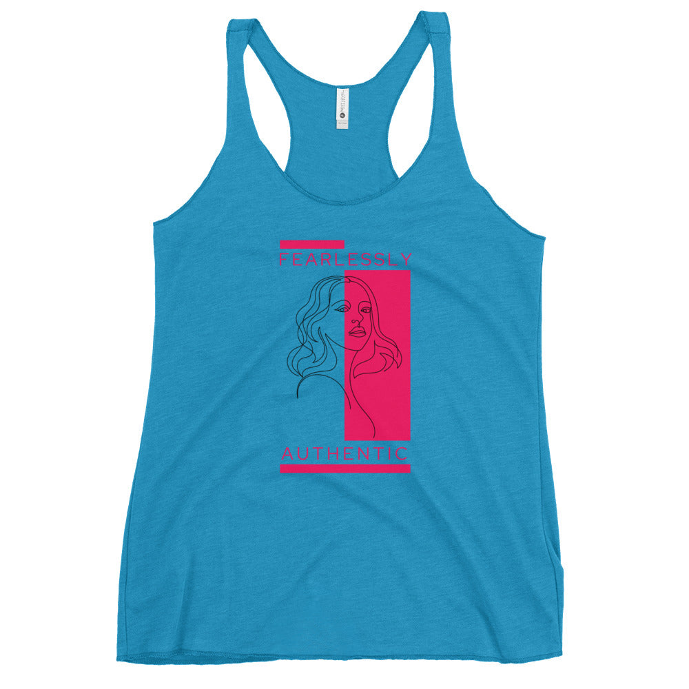 Fearlessly Authentic Women's Racerback Tank - Pink