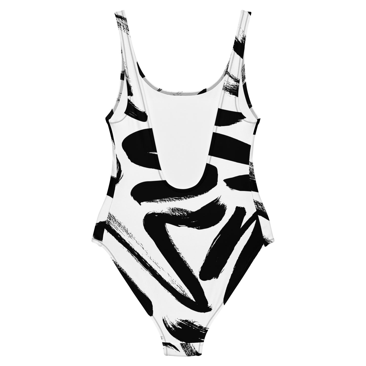 All Ova Print - Black n' White One-Piece Swimsuit