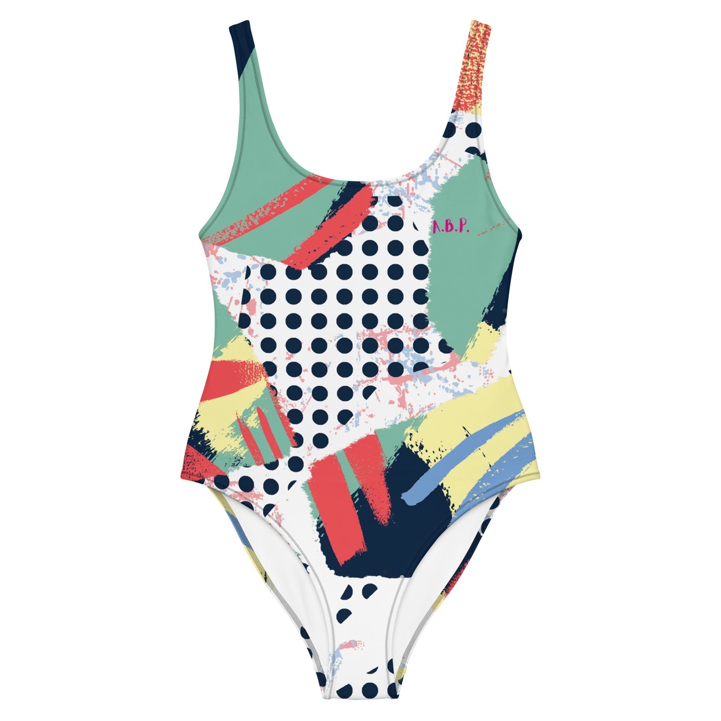 All Ova Print Summer Fun One-Piece Swimsuit