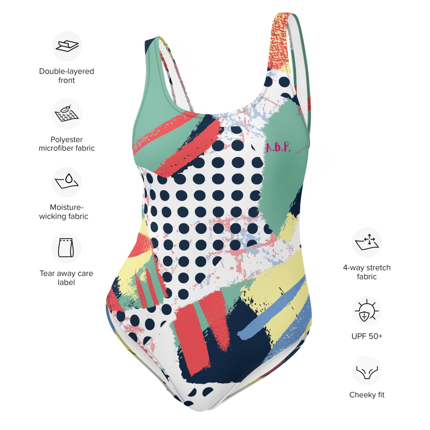 All Ova Print Summer Fun One-Piece Swimsuit