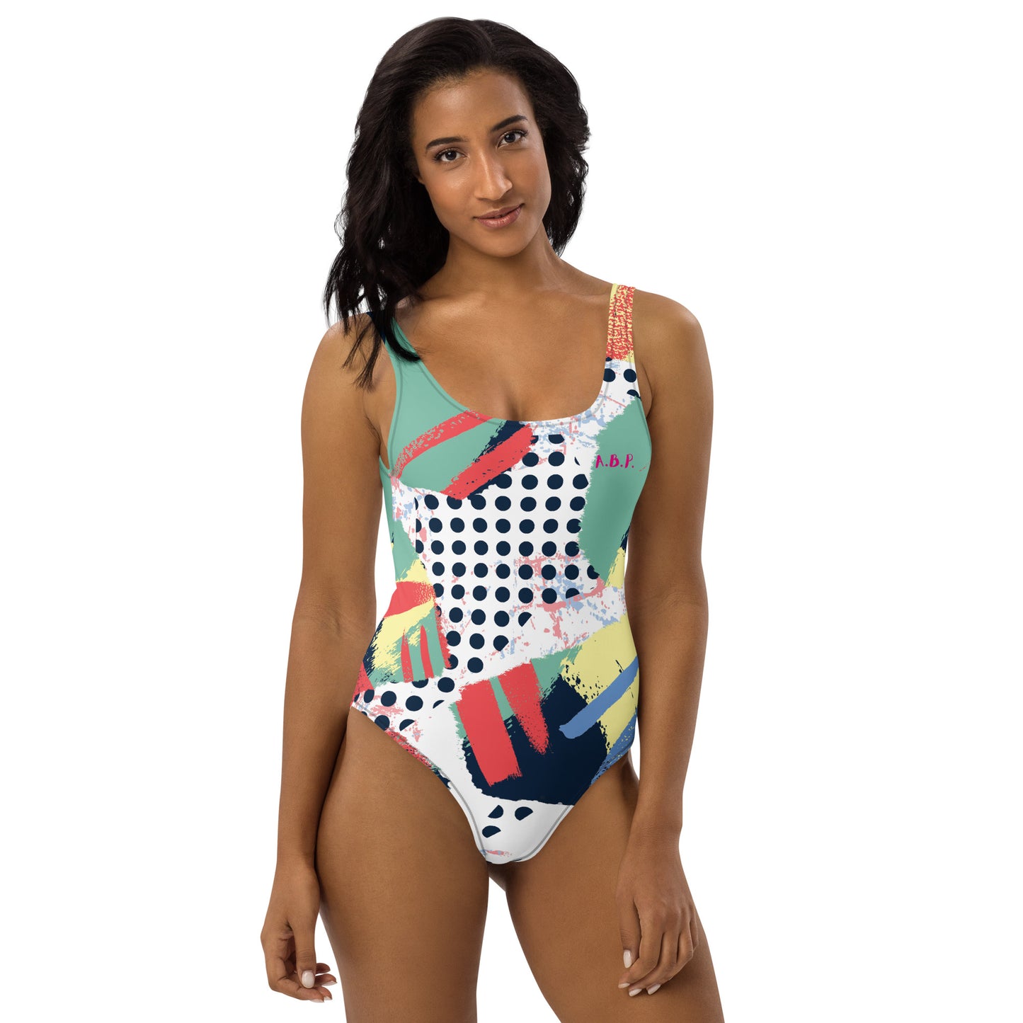 All Ova Print Summer Fun One-Piece Swimsuit