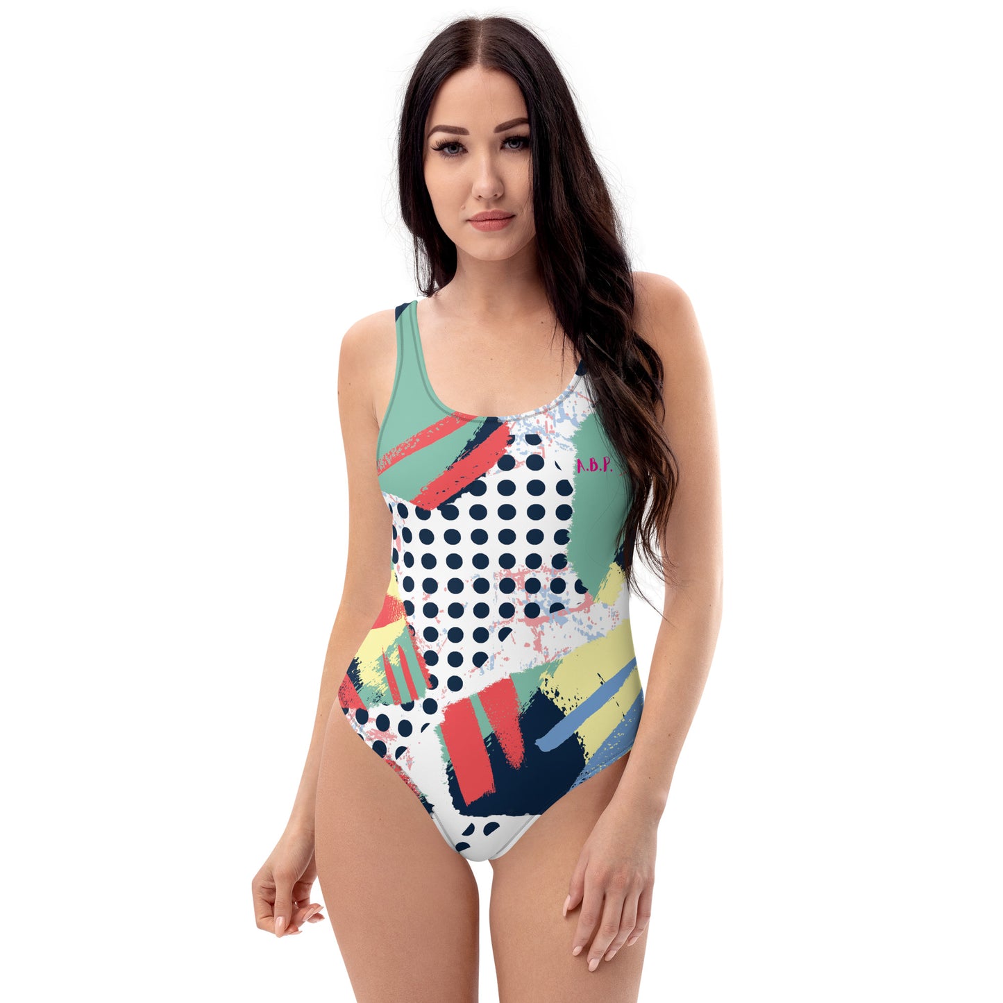 All Ova Print Summer Fun One-Piece Swimsuit