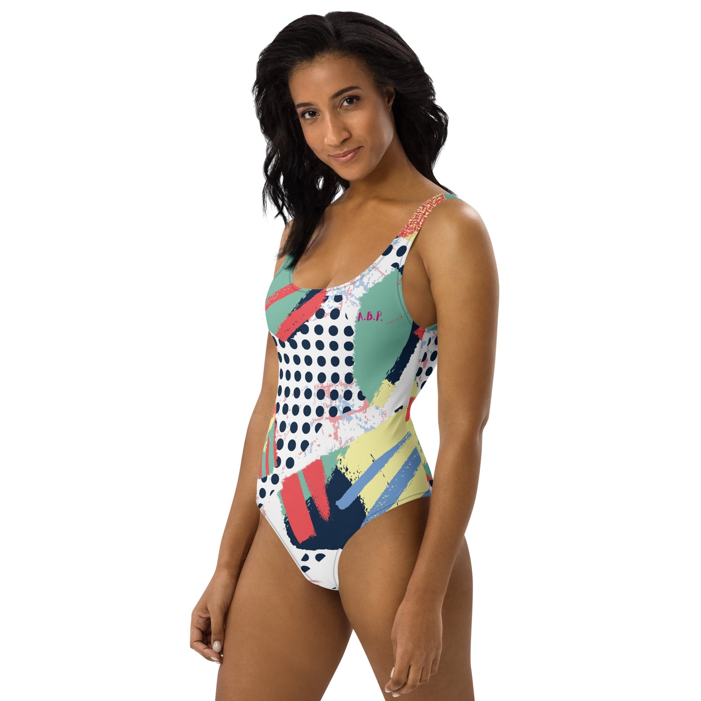 All Ova Print Summer Fun One-Piece Swimsuit