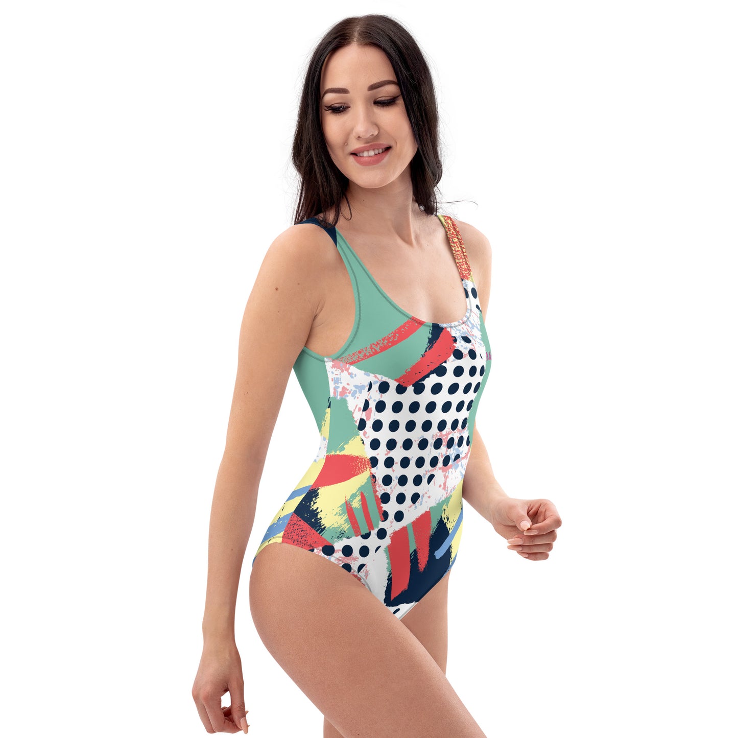 All Ova Print Summer Fun One-Piece Swimsuit