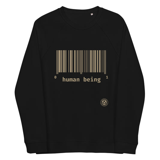 Human Being UPC Unisex Organic Raglan Sweatshirt