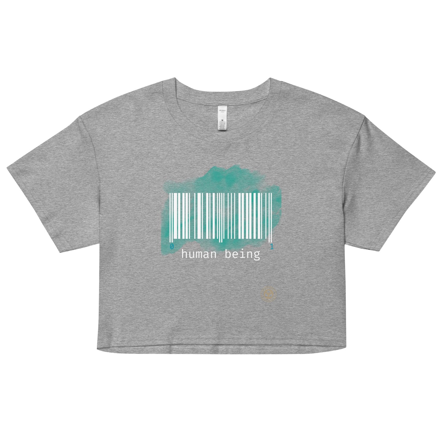 Human Being UPC Code Organic Women’s Crop Top - Green Haze