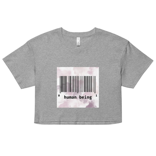 Human Being UPC Code Women’s Crop Top