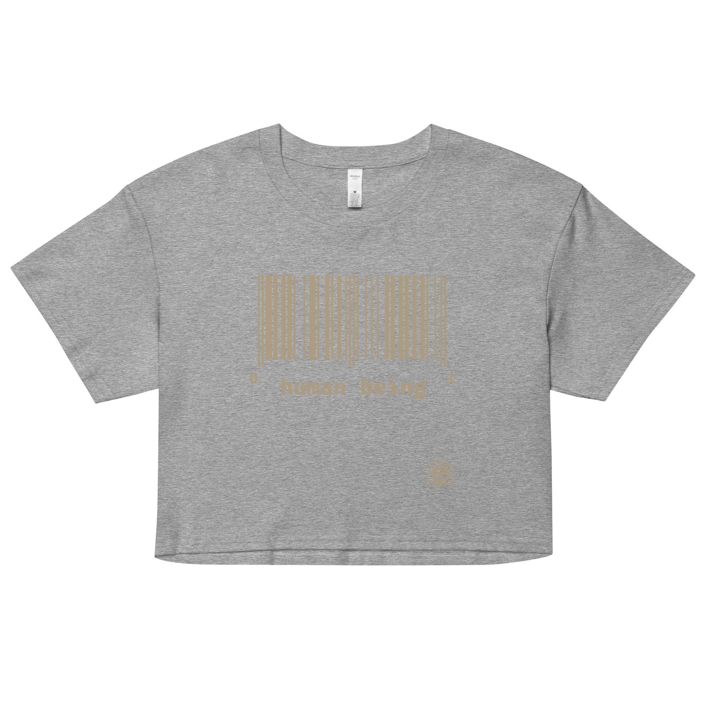 Human Being UPC Code Organic Women’s Crop Top - Gold