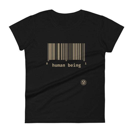 Human Being UPC Code Women's Short Sleeve T-shirt