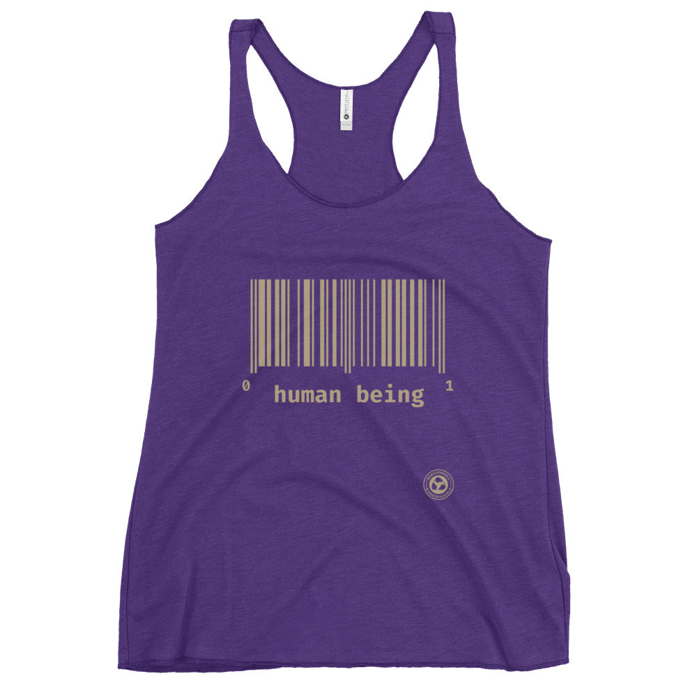 Human Being UPC Women's Racerback Tank