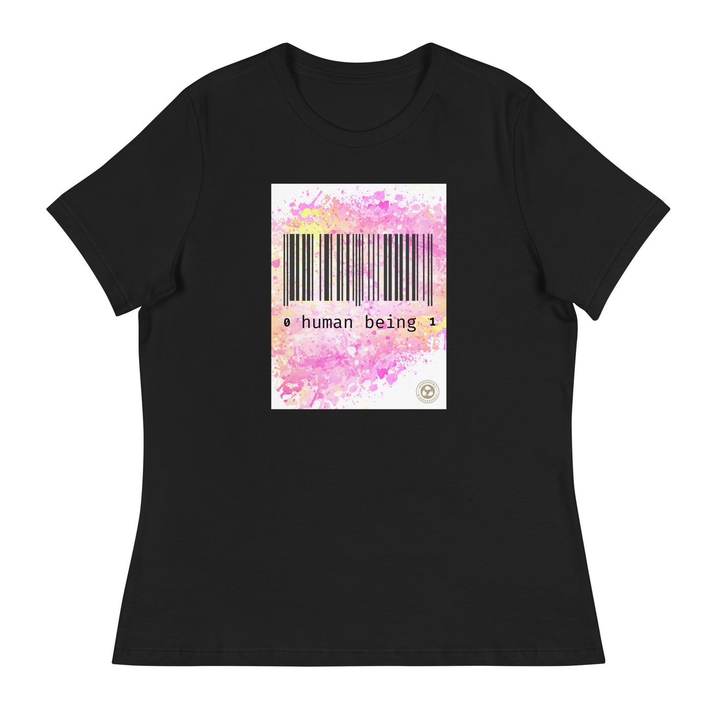 Human Being UPC Code Women's Relaxed T-Shirt