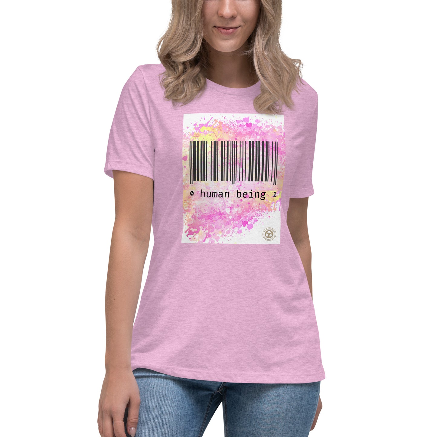 Human Being UPC Code Women's Relaxed T-Shirt