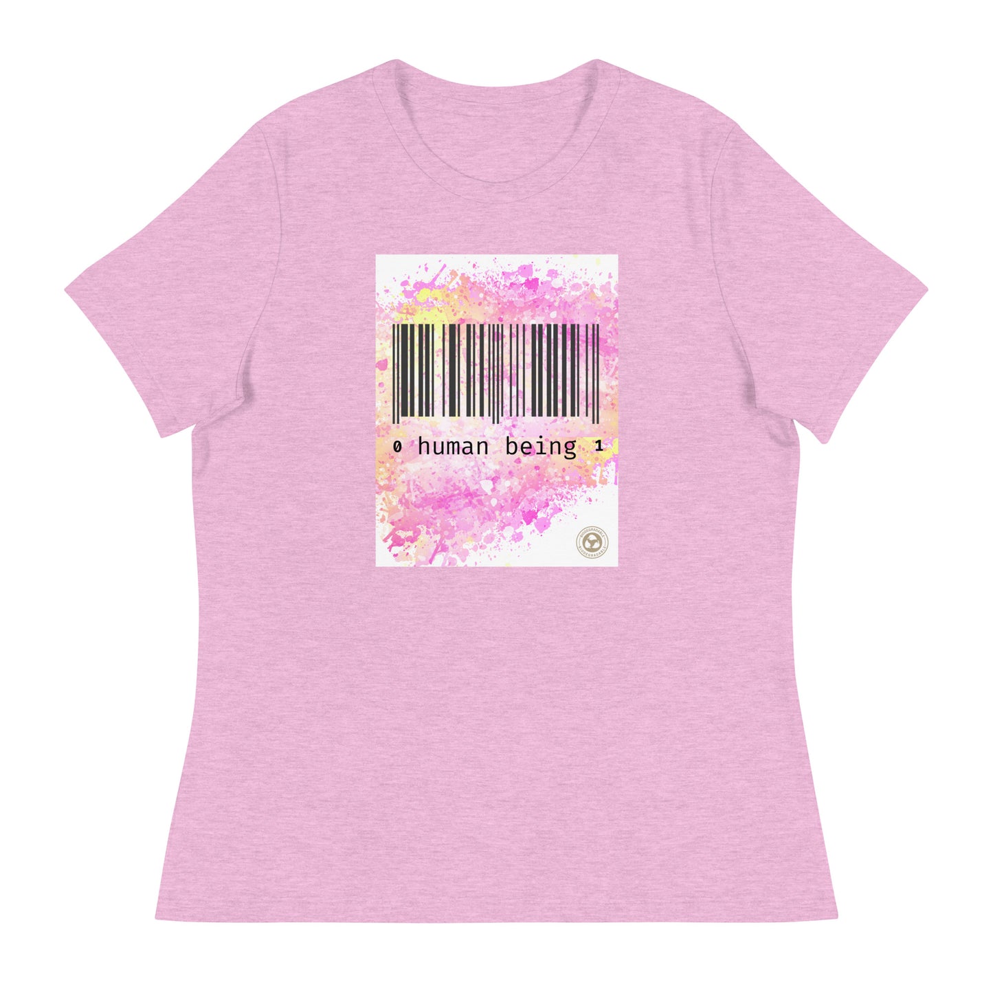 Human Being UPC Code Women's Relaxed T-Shirt