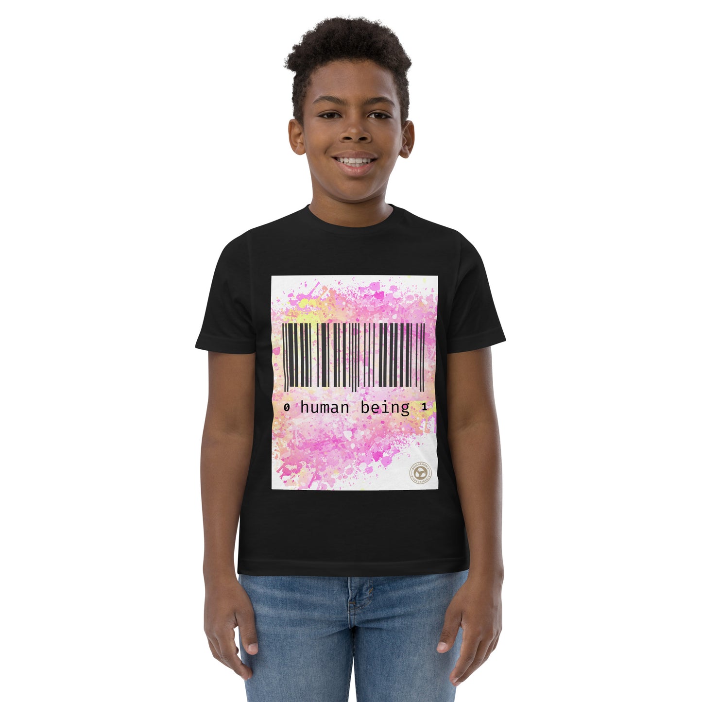 Human Being UPC Code Youth Jersey T-shirt