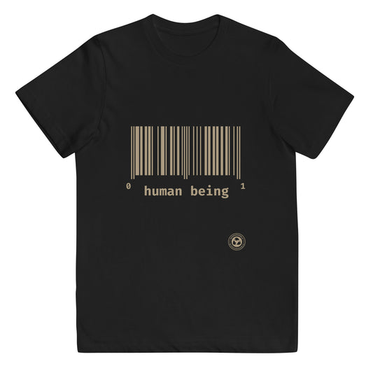 Human Being UPC Code Youth Jersey T-shirt