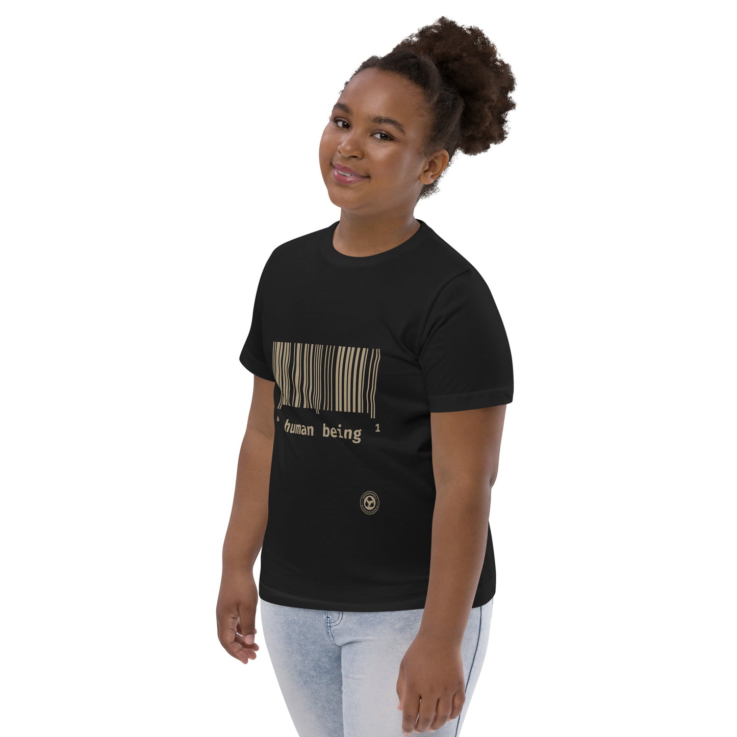 Human Being UPC Code Youth Jersey T-shirt