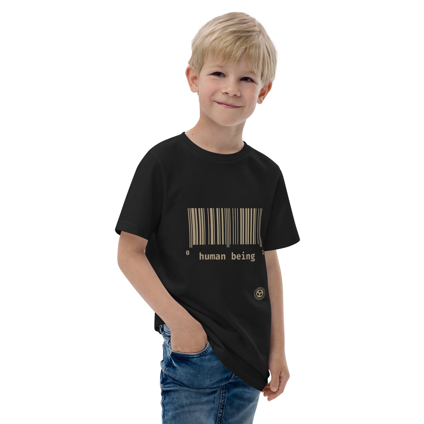 Human Being UPC Code Youth Jersey T-shirt