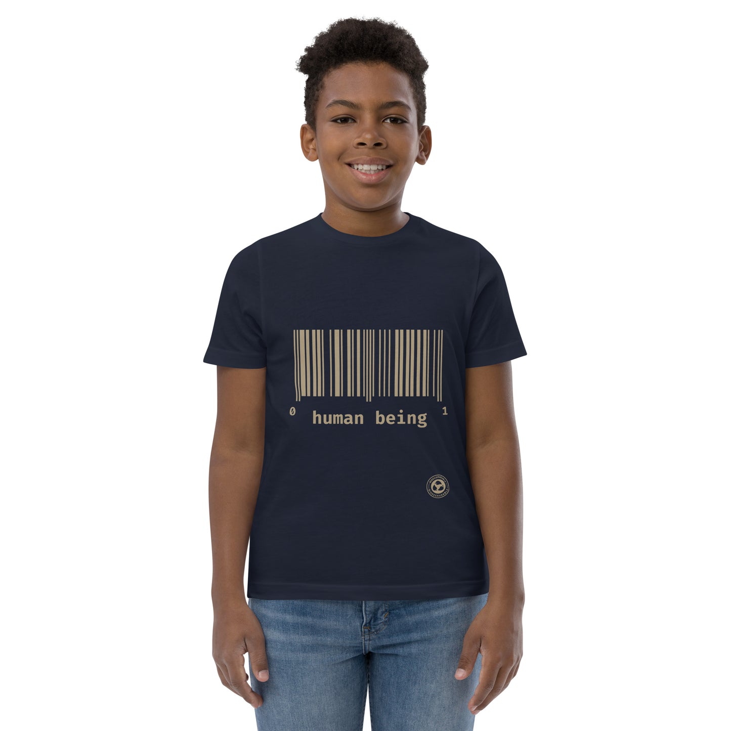 Human Being UPC Code Youth Jersey T-shirt