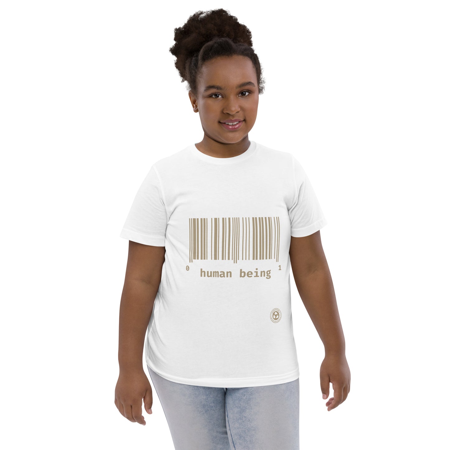 Human Being UPC Code Youth Jersey T-shirt