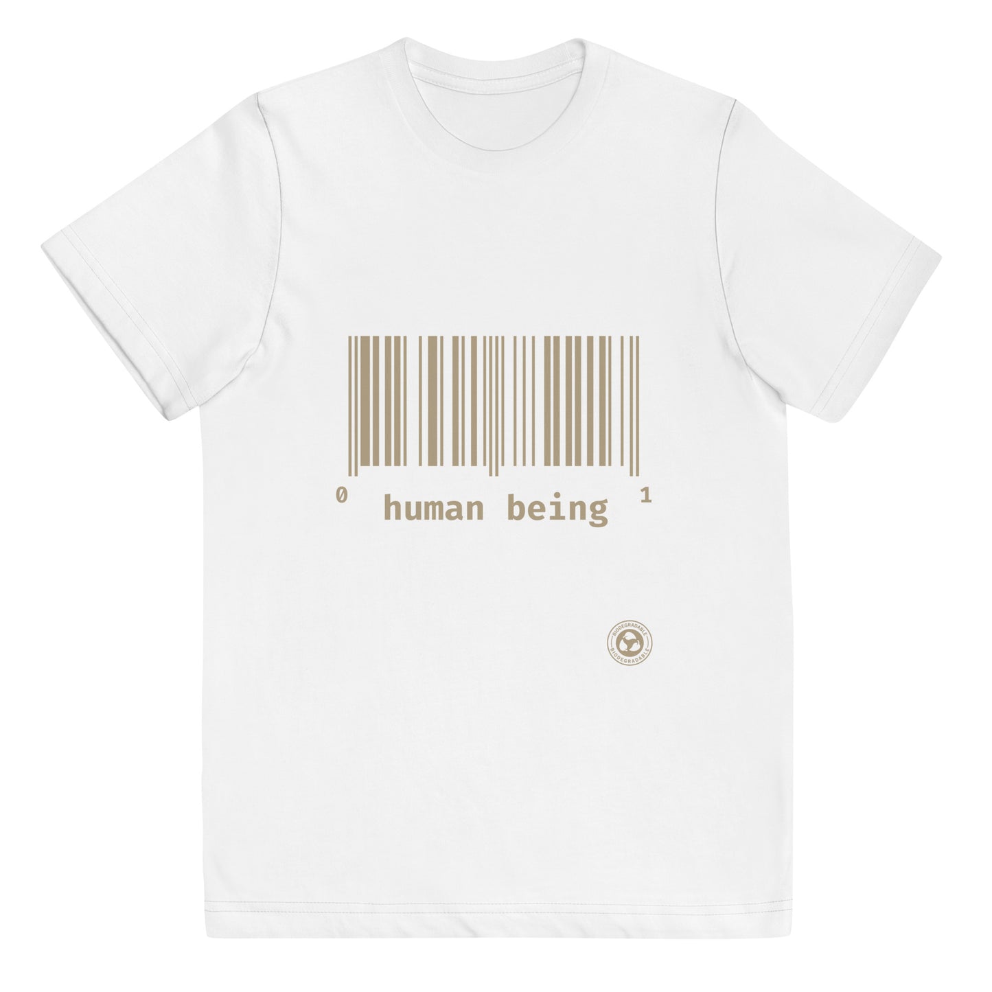 Human Being UPC Code Youth Jersey T-shirt